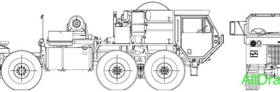 Oshkosh HEMTT M978 A2 LET 2006 чертежи (рисунки) грузовика